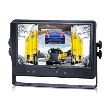 9-дюймовый монитор высокого разрешения с четырьмя окнами, видеодисплей реверсивного изображения грузовиков и автобусов