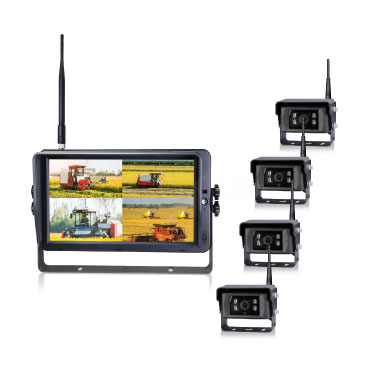 HD 10,1-дюймовая четырехоконная система видеонаблюдения
