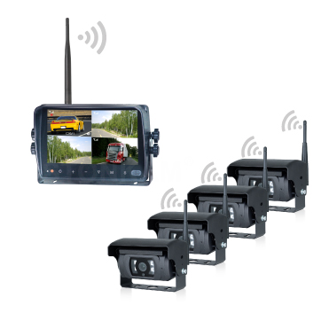 7-дюймовая HD-видеокамера, установленная на транспортном средстве, 2.4G цифровая беспроводная система видеонаблюдения