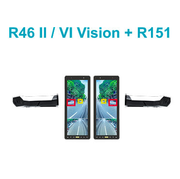 Электронное зеркало заднего вида с двойной камерой